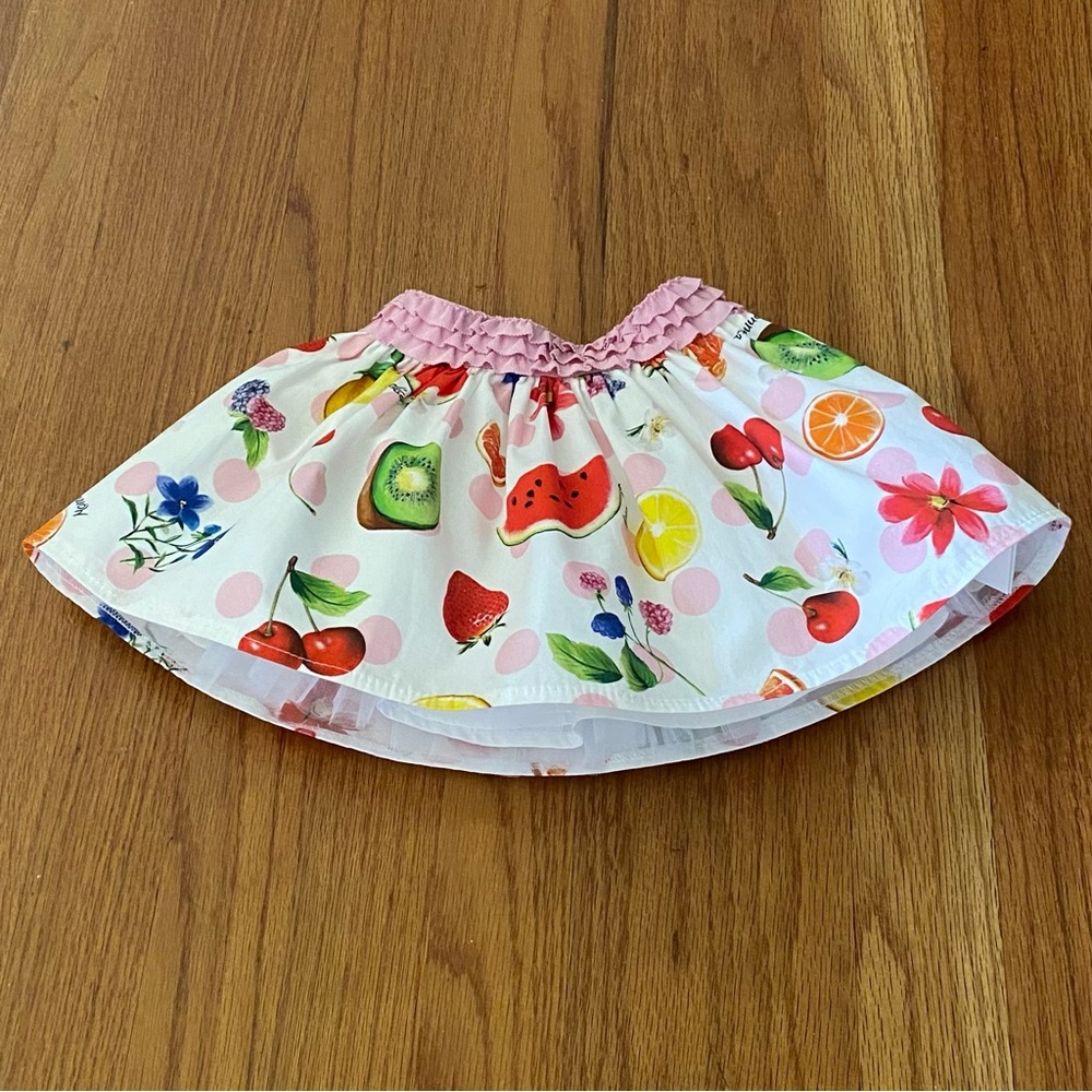 MonnaLisa Italy Fruit Print Skirt